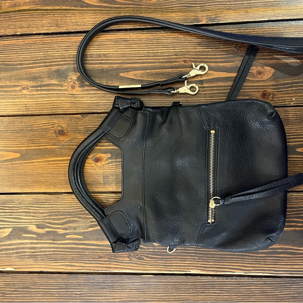 Foley and Corinna Black Leather Crossbody Bag - Picture 6 of 7